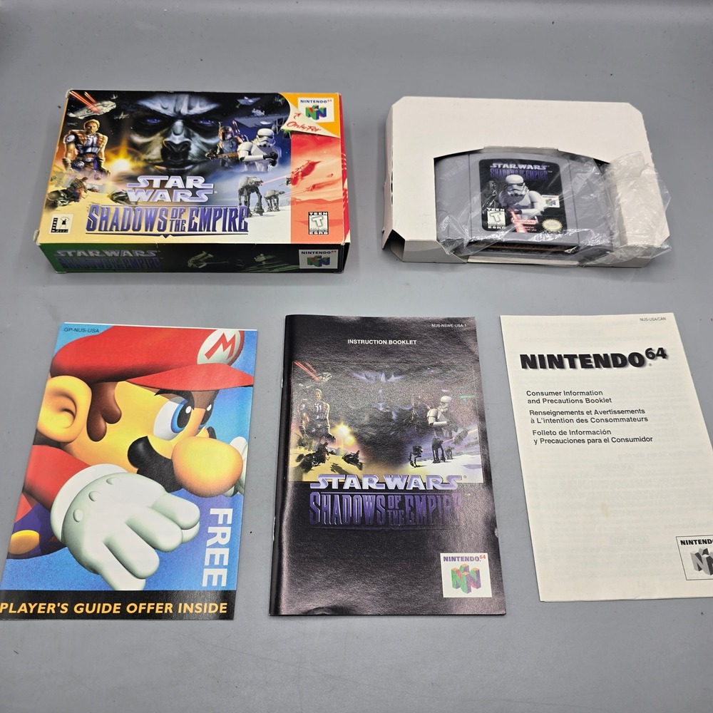 Star Wars Shadows of the Empire Nintendo 64 N64 CIB Complete In Box Manual